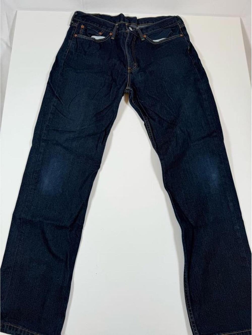 Levi's 514 Straight Fit Dark Blue Denim Jeans 36W 34L